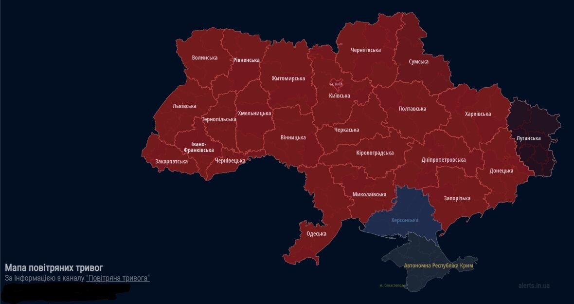 Онлайн карта тревог украина в реальном времени