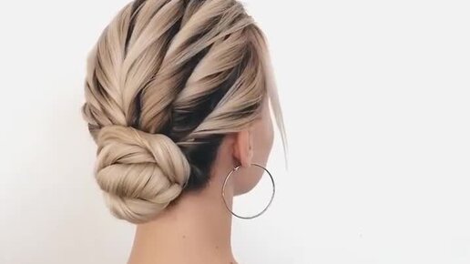 КРАСИВЫЙ НИЗКИЙ ПУЧОК САМОЙ СЕБЕ | Low Bun Hair Tutorial | Peinado Facil y Rapido