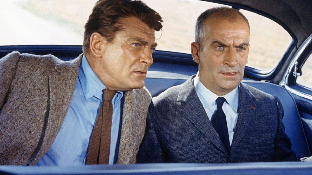 Жан Марэ и Луи де Фюнес ф к/ф "Фантомас" (1964)