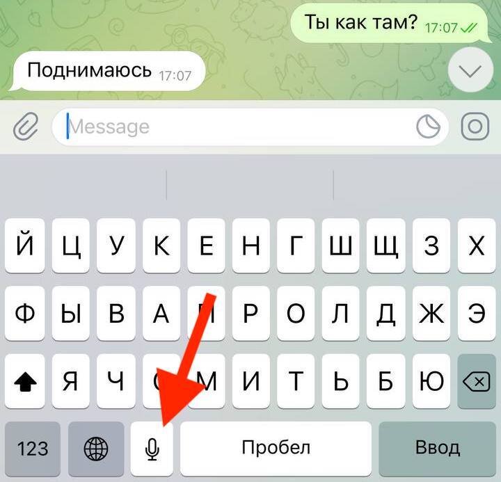    Используйте эту кнопку на iPhone, чтобы набрать текстовое сообщение голосом