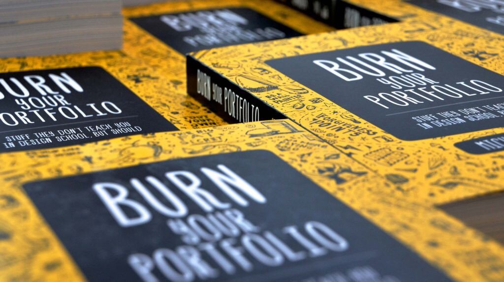 Книга Майкла Джанды «Сожги свое портфолио! То, чему не учат в дизайнерских школах»