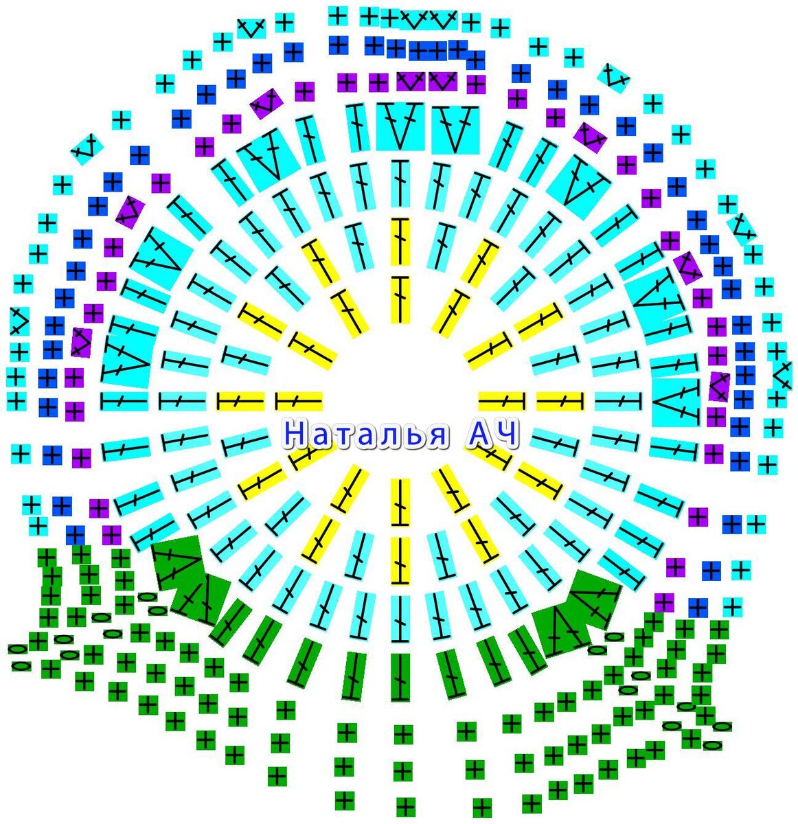 Радуга крючком схема