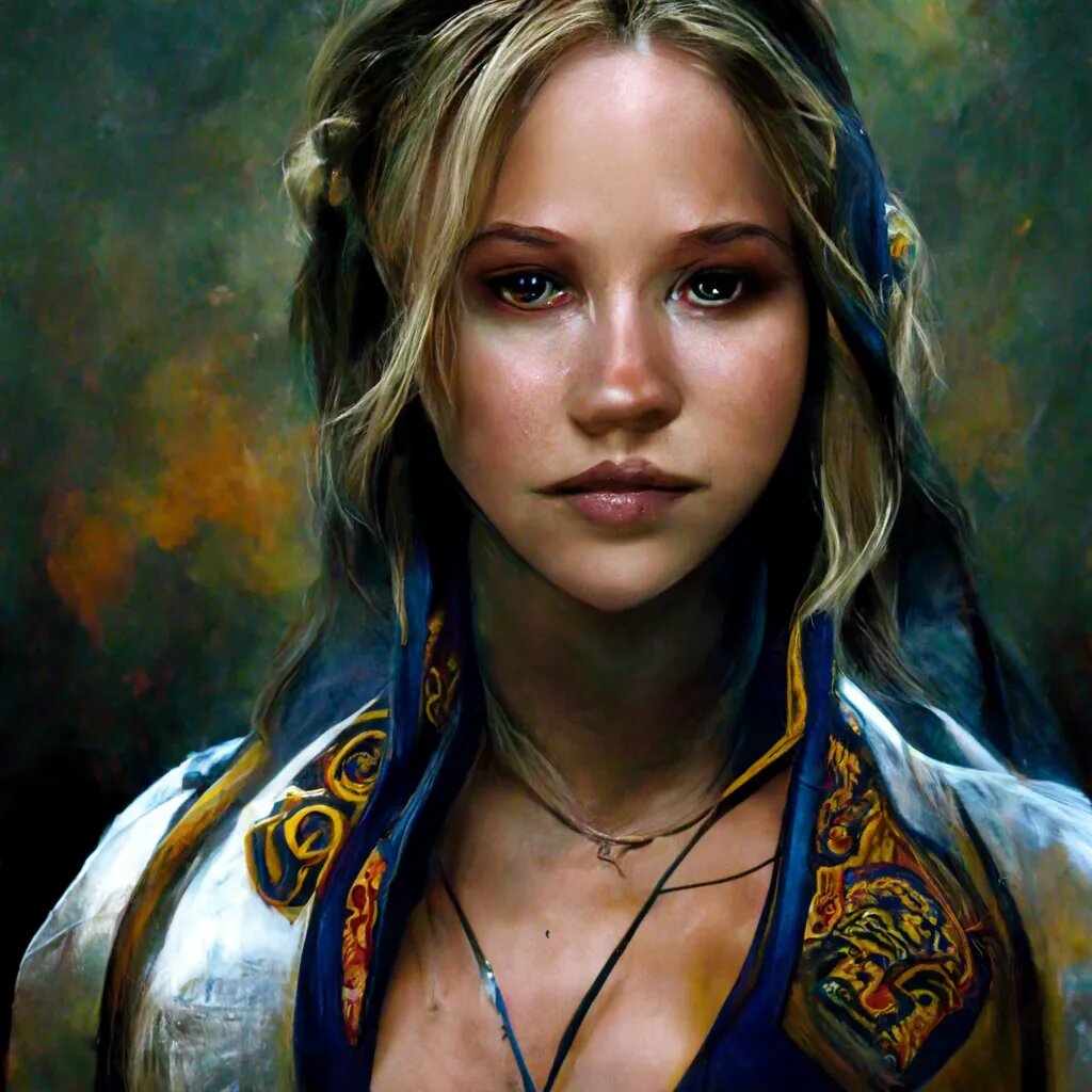 Дженнифер Лоуренс из World of Warcraft. Изображение сгенерировано нейросетью Midjourney   📷