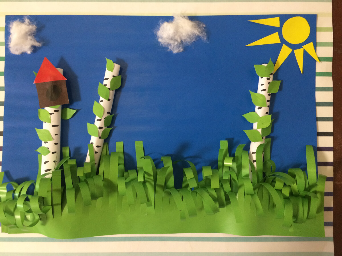 Аппликация "Березки"