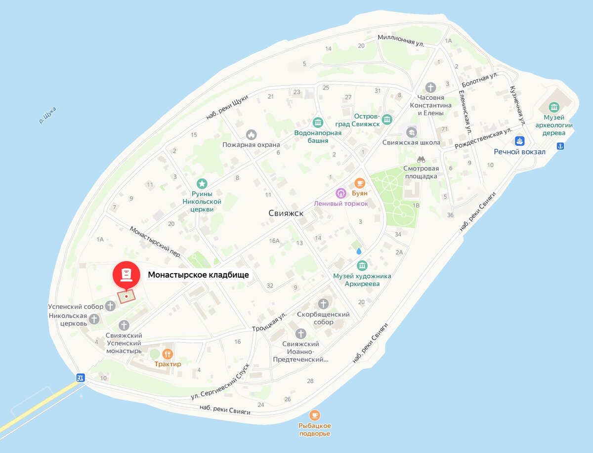 казань достопримечательности на карте города