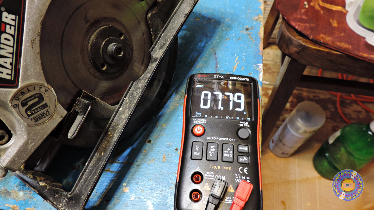 Сопротивление около 8 Ом.