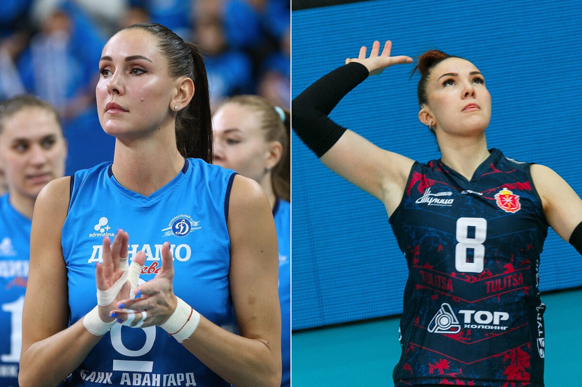 Наталия Гончарова (Динамо М, № 8) - лучшая диагональная 6-го тура суперлиги, Анна Николенко (Тулица, № 8) - одна из лучших центральных блокирующих