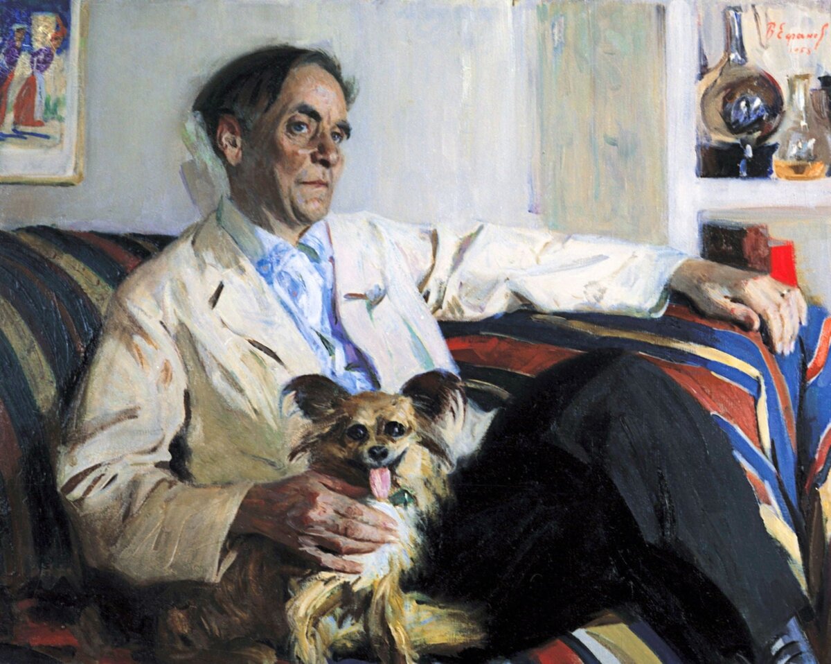 В. Ефанов. Портрет академика П. Л. Капицы. 1958