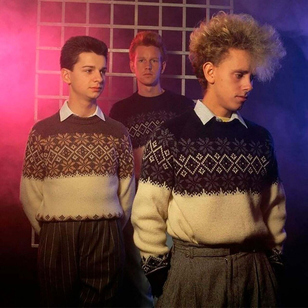 Mode year. Depeche Mode Энди Флетчер. Depeche Mode 80-е. Depeche Mode в свитерах. Depeche Mode 80-е участники