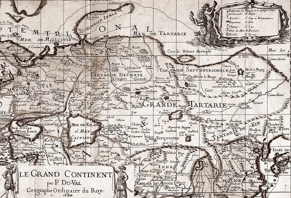 Карта Великой Тартарии 1684 года. /изображение взято из открытых источников/