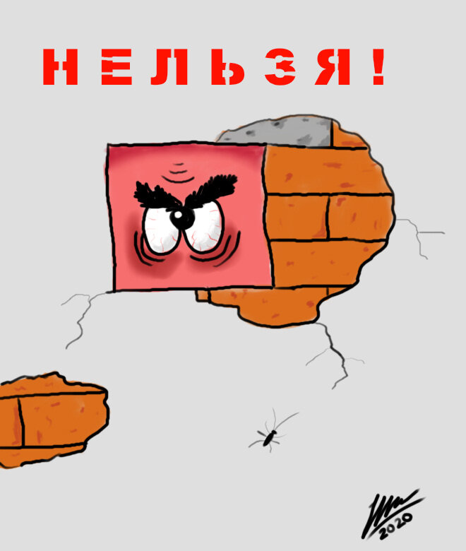 Нельзя! Владислав Матвеев, 2020. Цифровая карикатура