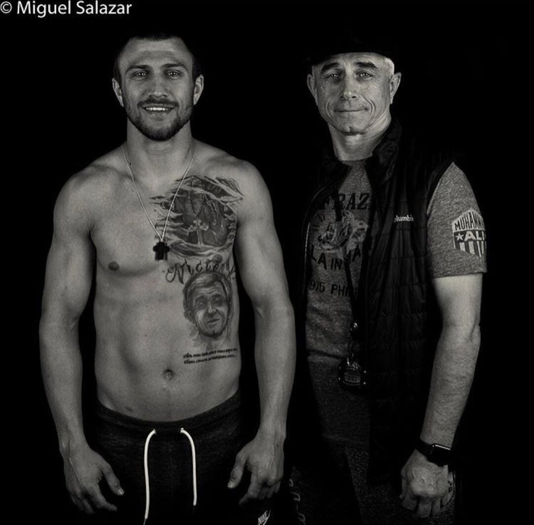 Василий Ломаченко со своим отцом Анатолием Николаевичем