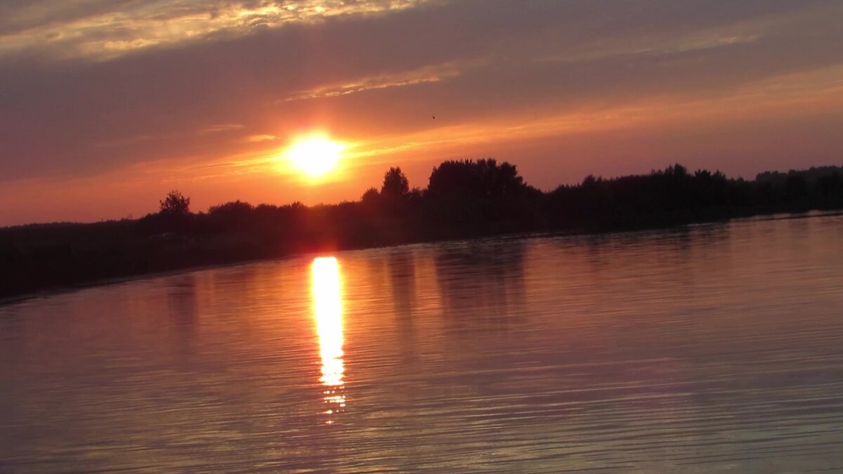 Заря на реке (фото автора)