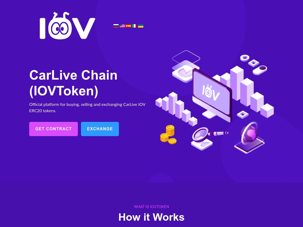 Официальный сайт iov token erc20 https://iovtoken.ru