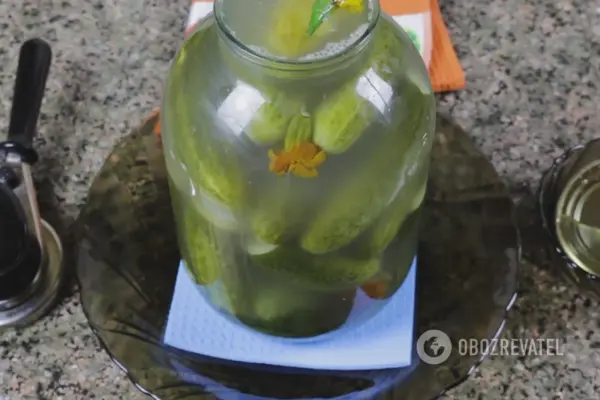 Консервированные огурцы с водкой 