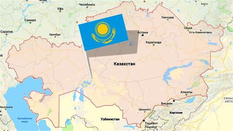 Казахстан на карте.