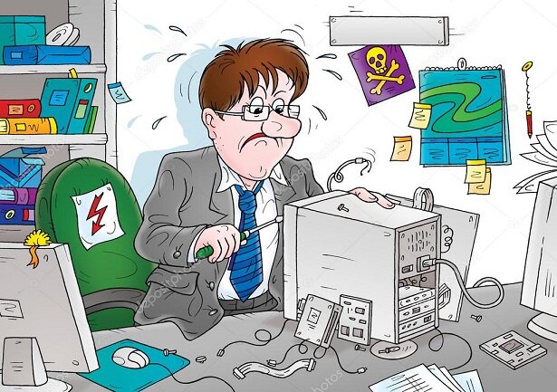 Сисадмин работает. Фото из Интернета.