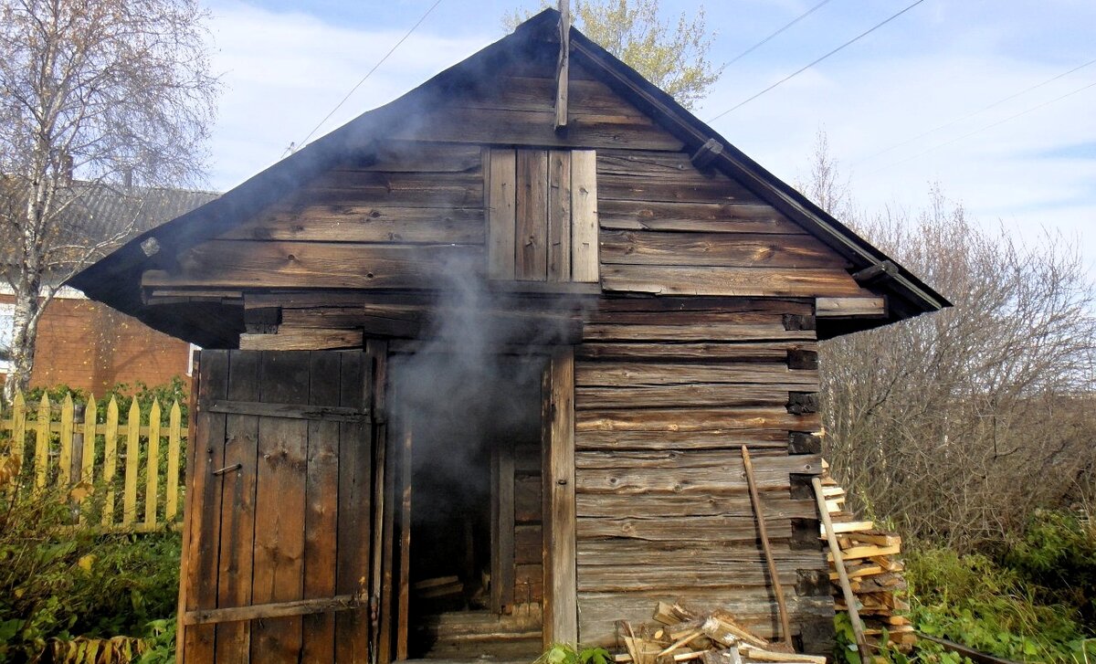 Картинки баня в деревне