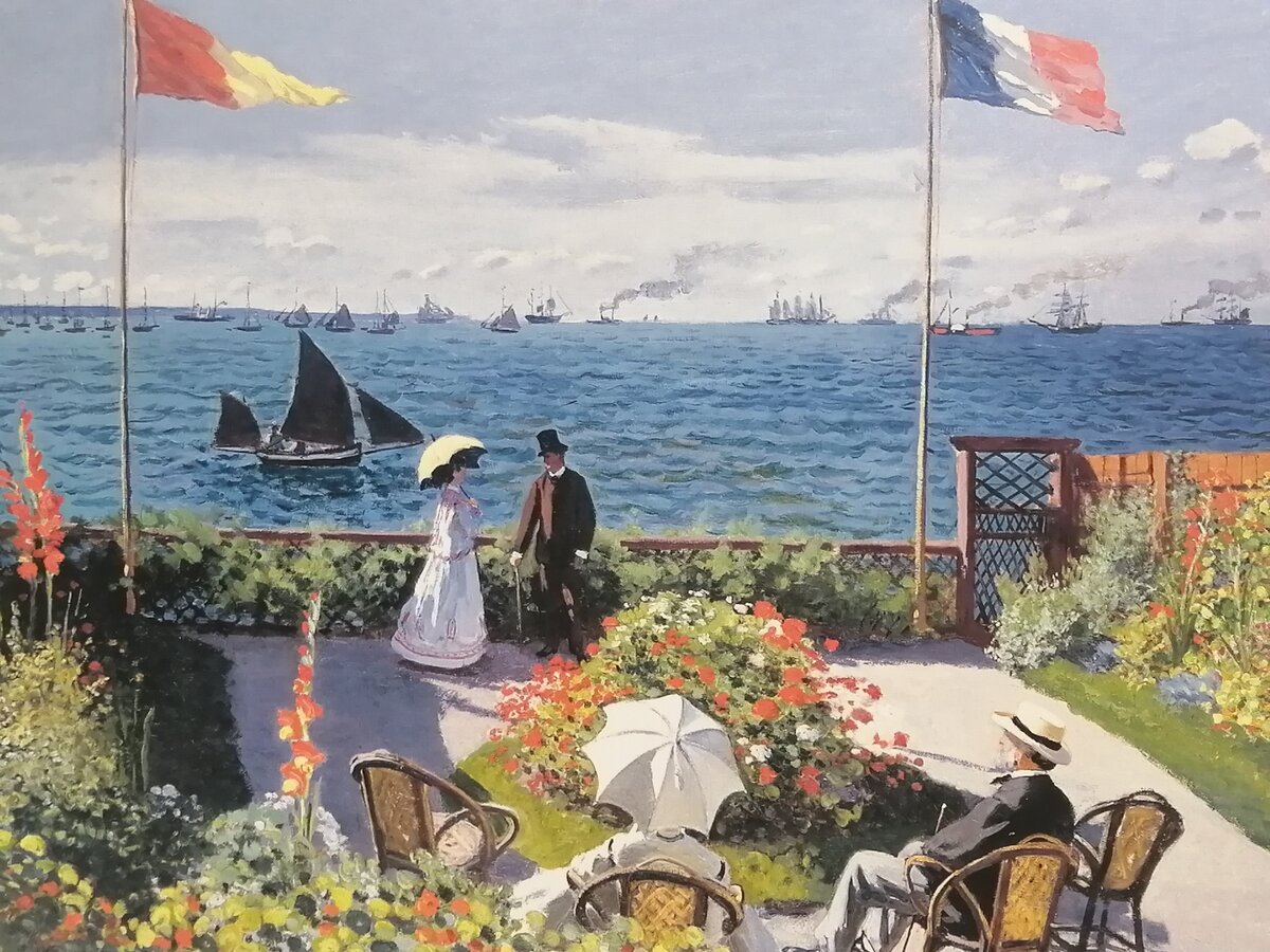 Терраса на берегу моря в Сент-Адрессе. 1867г.