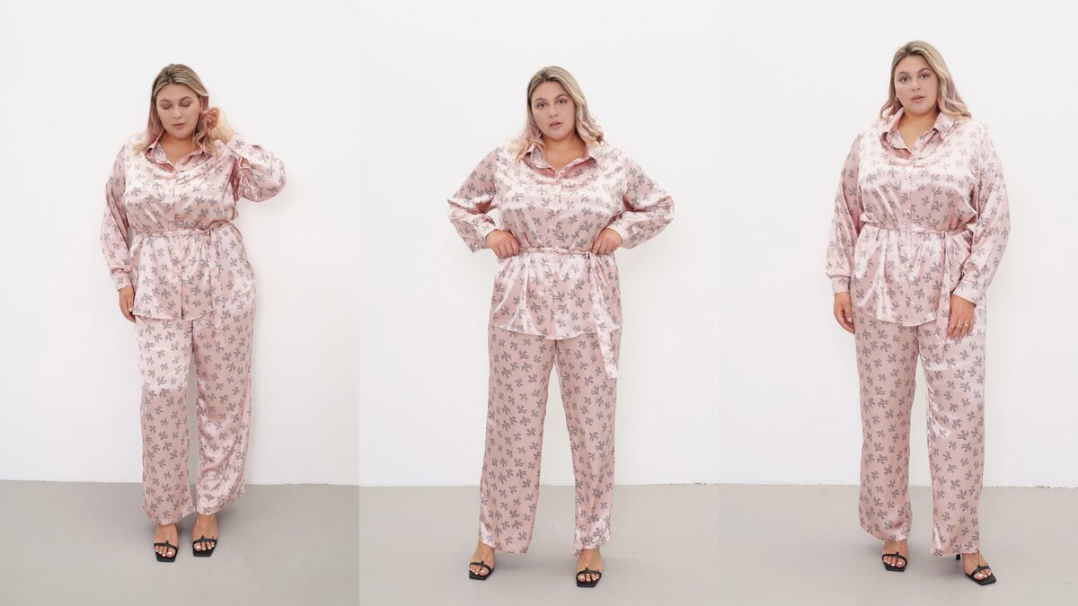 Костюм в пижамном стиле из новой коллекции Latrenda Plus size