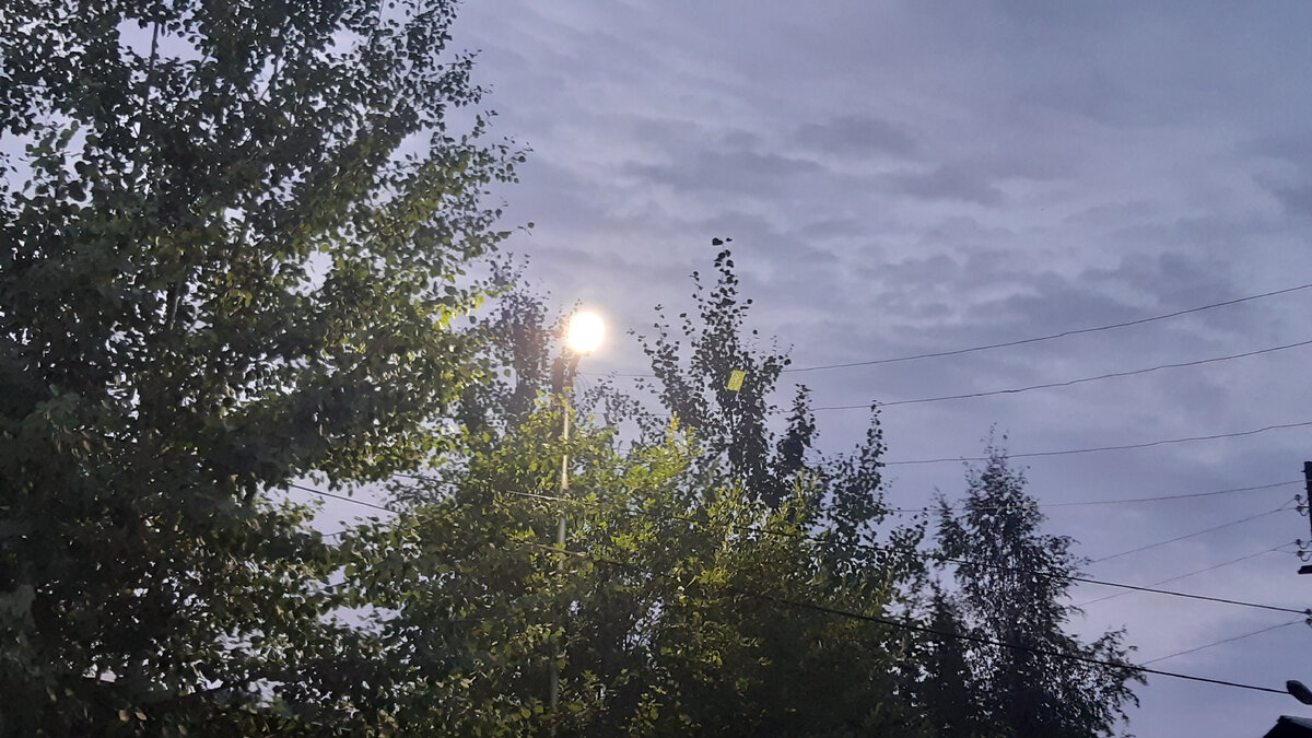 Фонарь недалеко от дома.