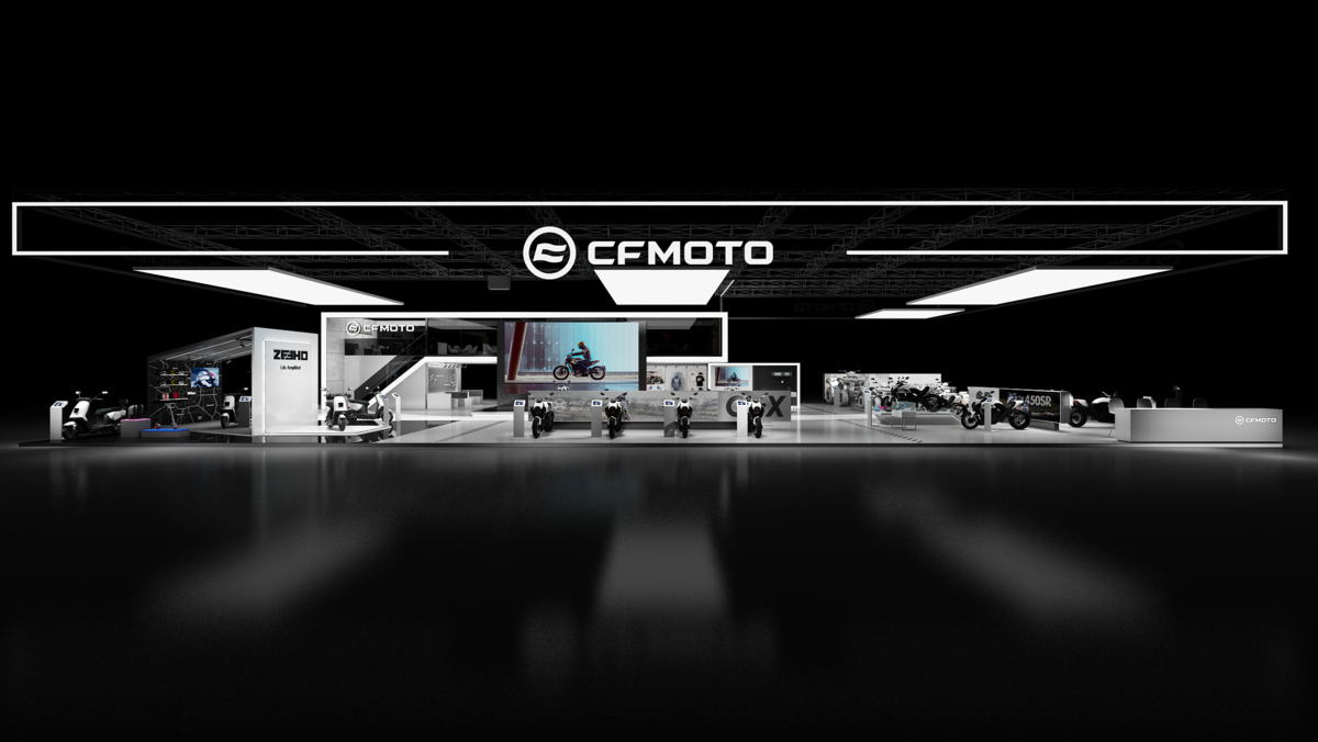 Рендер стенда CFMOTO на выставке EICMA 2022