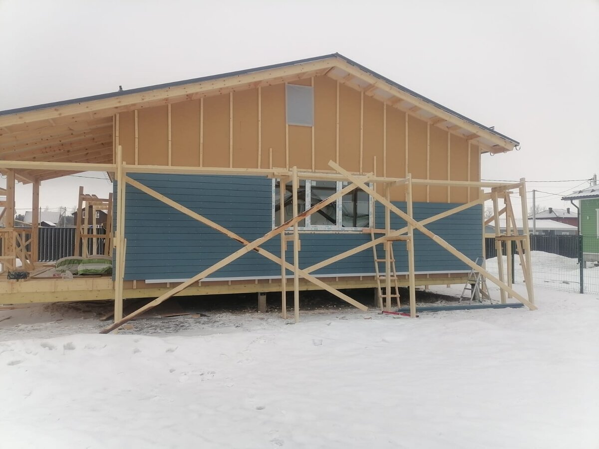 Внешняя отделка каркасного дома