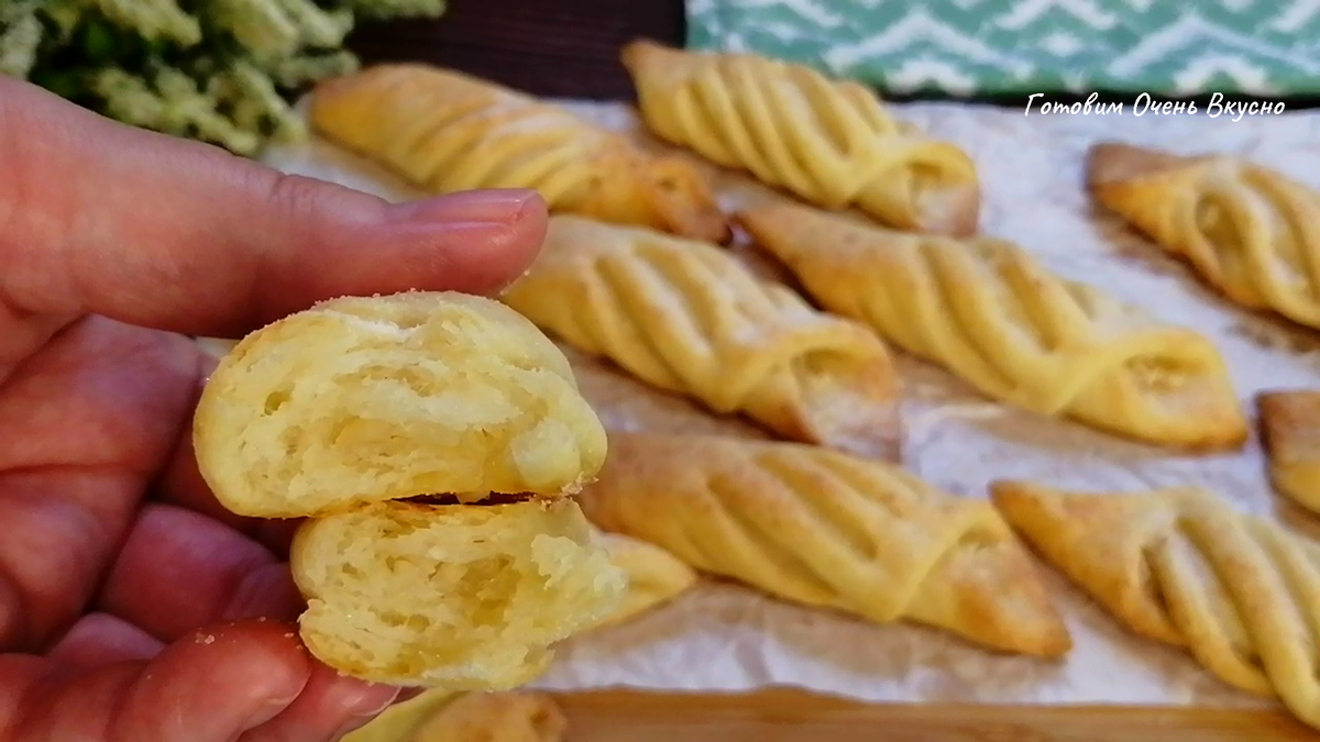 Печенье творожное с ореховой начинкой, без яиц. Вкусная и быстрая выпечка к  чаю | ГОТОВИМ очень ВКУСНО | Дзен