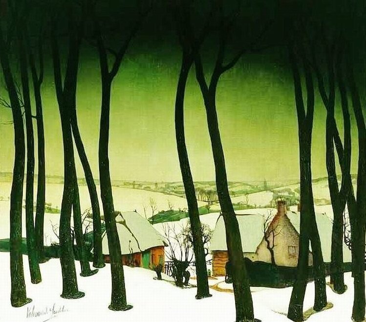 Валериус де Саделер (Valerius de Saedeleer).Зимний пейзаж Фландрии