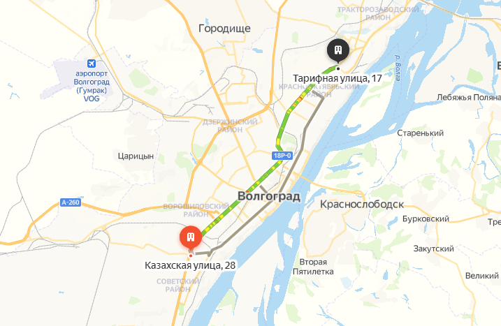 Вот видно же, что если ехать по прямой, то тут всего две улицы параллельно? А когда все с работы едут, так тут всё красное