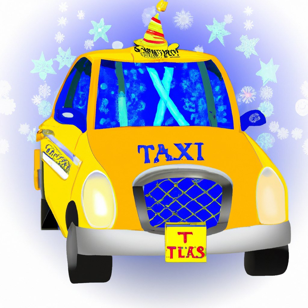 Так нейросеть представляет: новогоднее такси