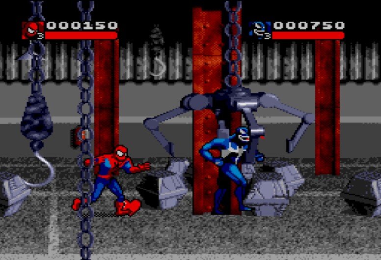 Пиксельные игра паук. Игра для Sega: Spider-man. Сега игра Separation Anxiety. Spider-man and Venom: Separation Anxiety. Spider man and Venom Sega.