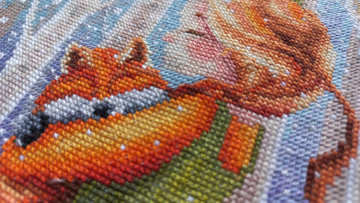 Вышивка по схеме "Лесная принцесса" без бэкстича