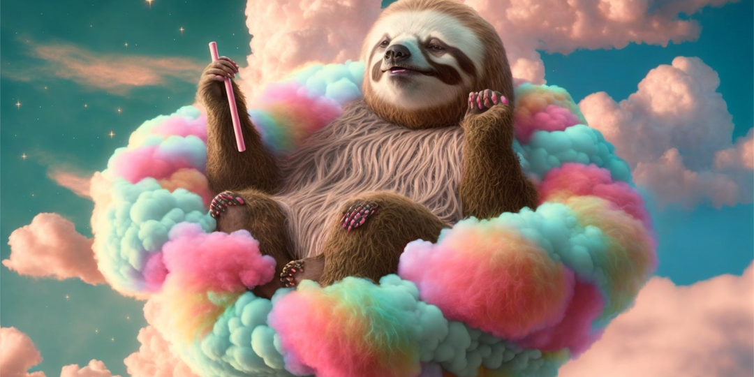 Нейросеть рисует ленивца - Зверополис отдыхает