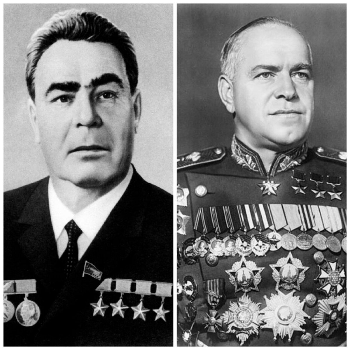 Леонид Брежнев и Георгий Жуков 