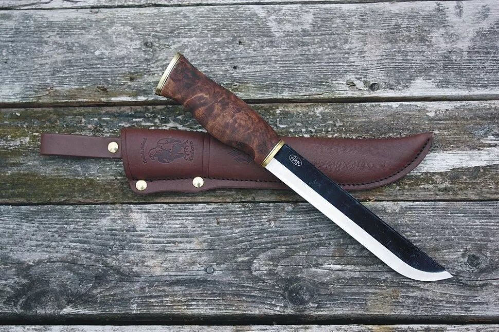 Нож Ahti Puukko Leuku 180, финская береза, сталь carbon