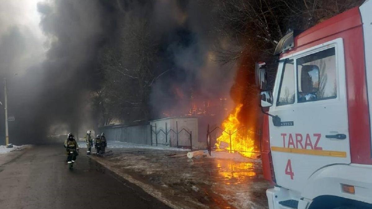    Пожар на рынке в Таразе:МЧС РК