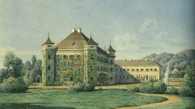 Вид на замок Поссенхофен – место, где Сисси провела детство