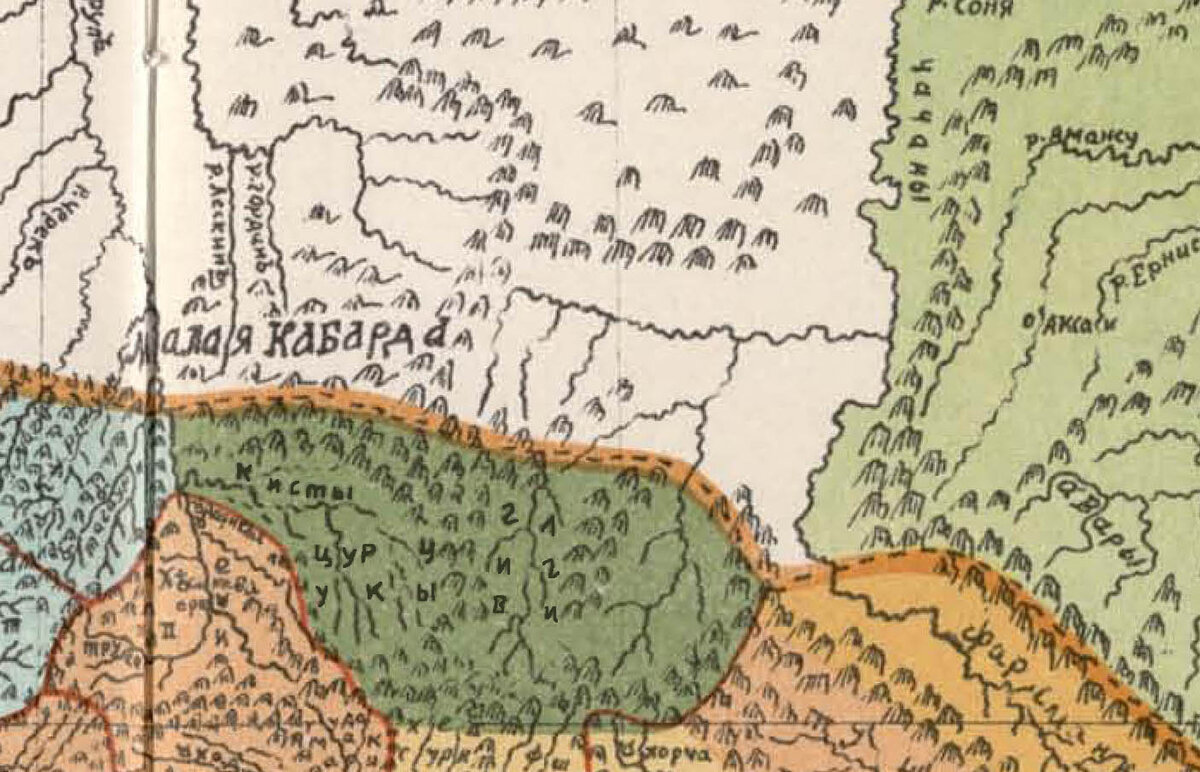 Карта Вашухти Багратиони 1745 года