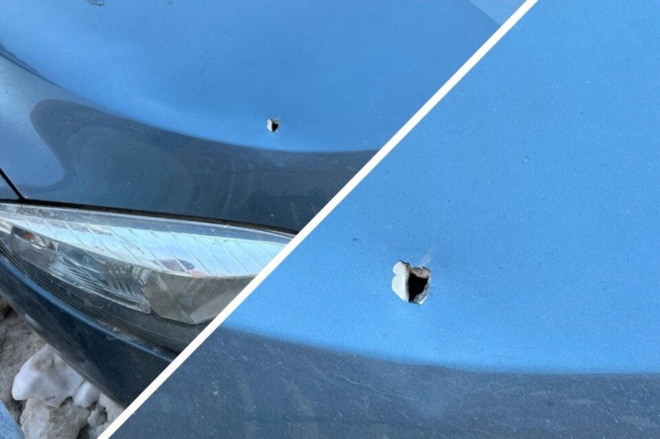     УК пообещала возместить ущерб за продырявленный капот. Фото: предоставлено владелицей авто