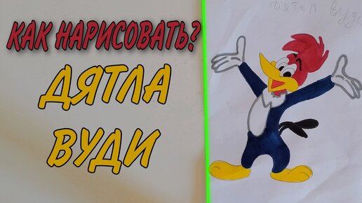 Как нарисовать дятла вуди (рисование поэтапное)шаг за шагом | Лидия ...