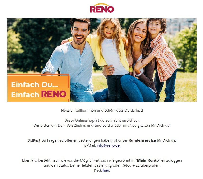 Скриншот сайта reno.de/reno.at