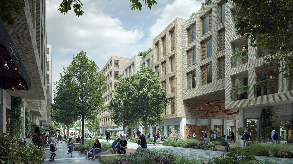 Внутренний двор в ЖК SOUL 