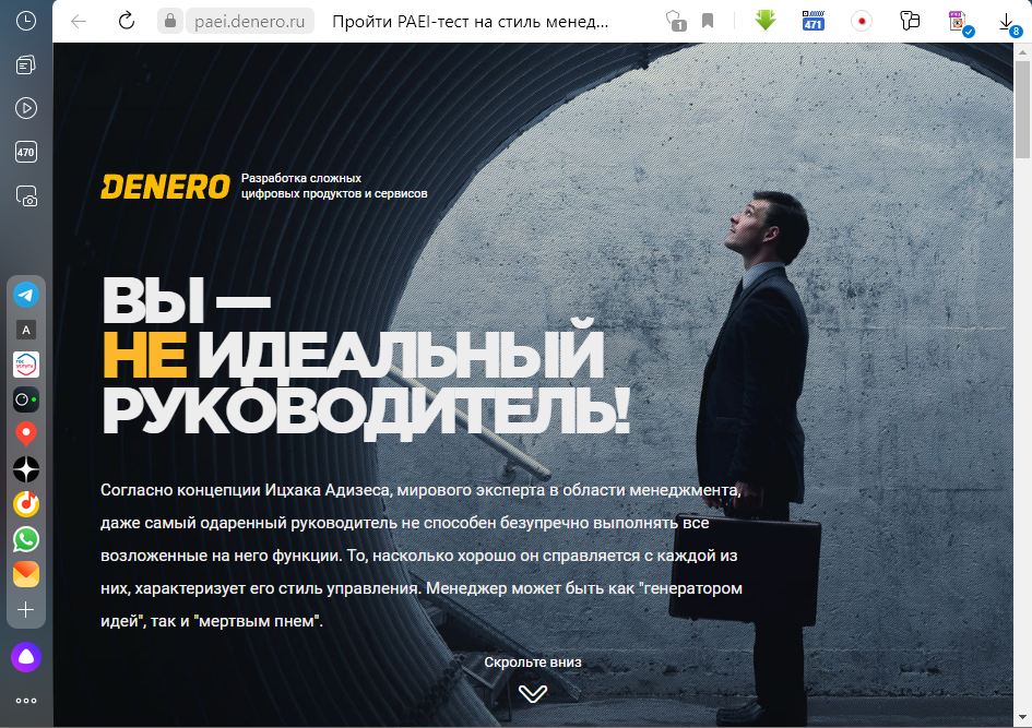 Скрины моего экрана - теста по стилю управления