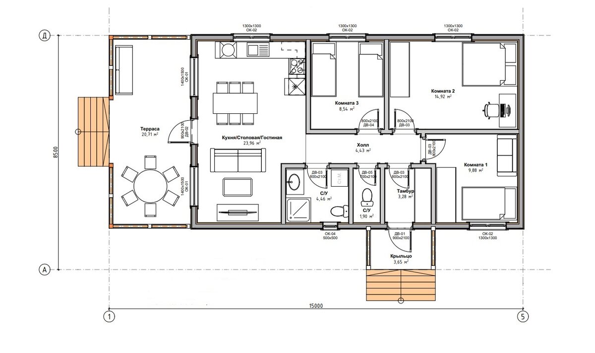 Планировка построенного дома