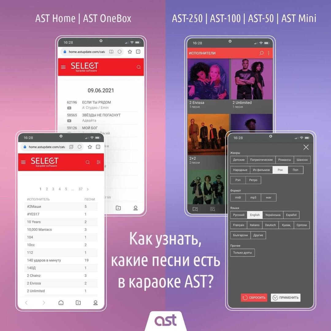 Как узнать, какие песни есть в караоке AST? | Музыка AST | Дзен
