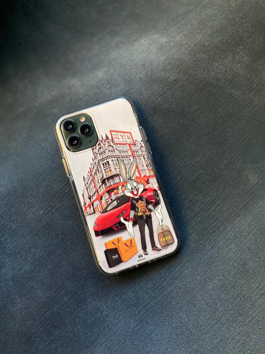 Прозрачный чехол с эксклюзивным принтом Багз Банни Mobcase 1437