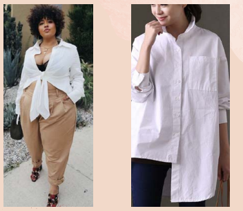 Рубашка поверх топа, майки