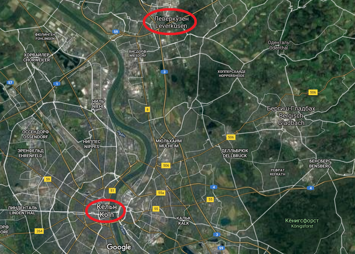 Скриншот Google Maps