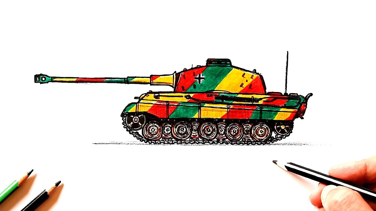 Как нарисовать танк Т — Пошаговые уроки рисования